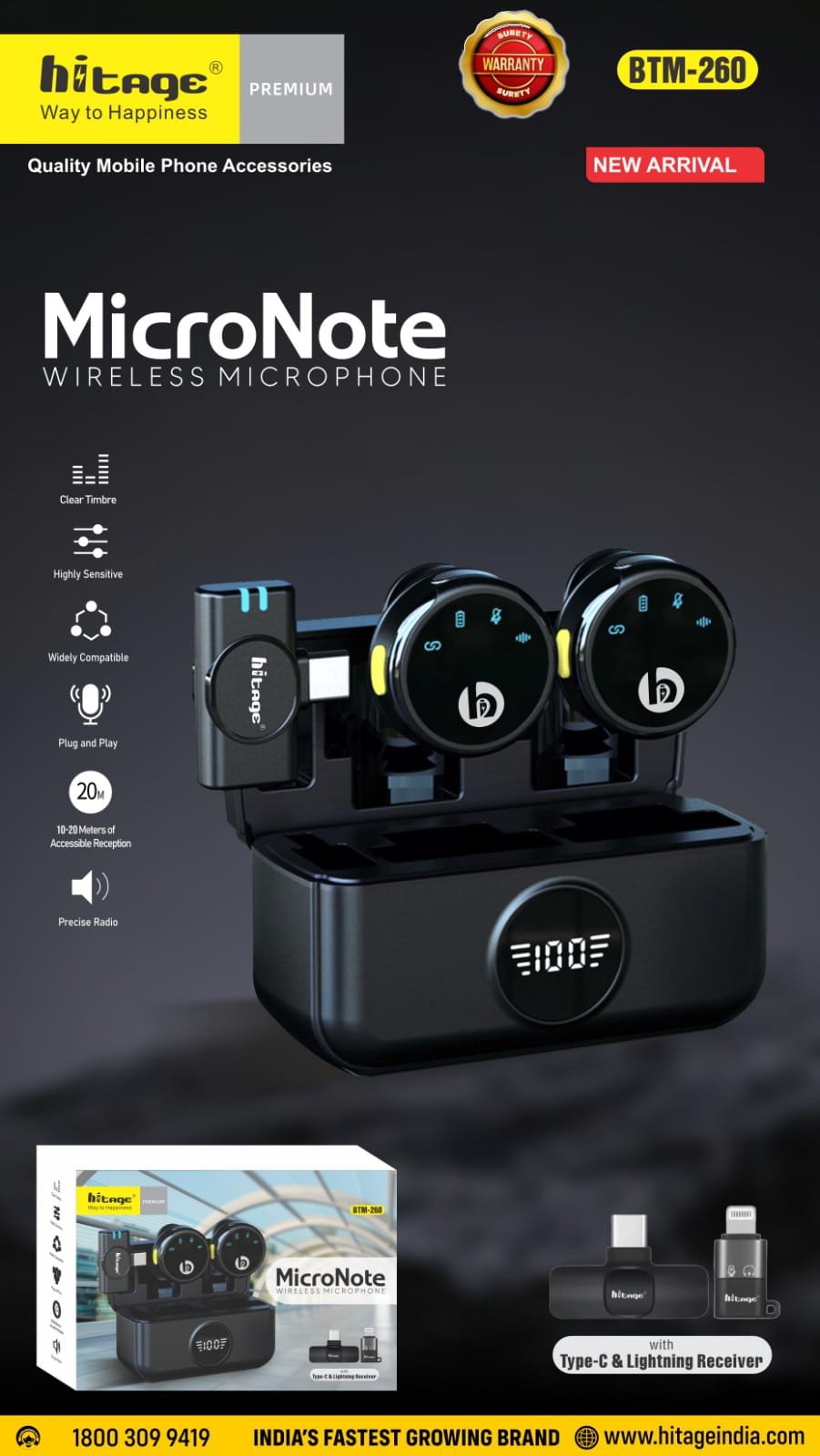 BTM-260 Hitage Wireless MIC