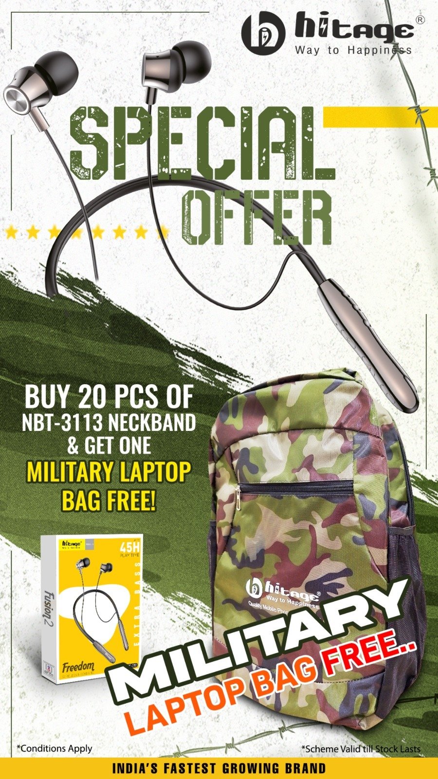 NBT-3113 Hitage BT Neckband-Offer