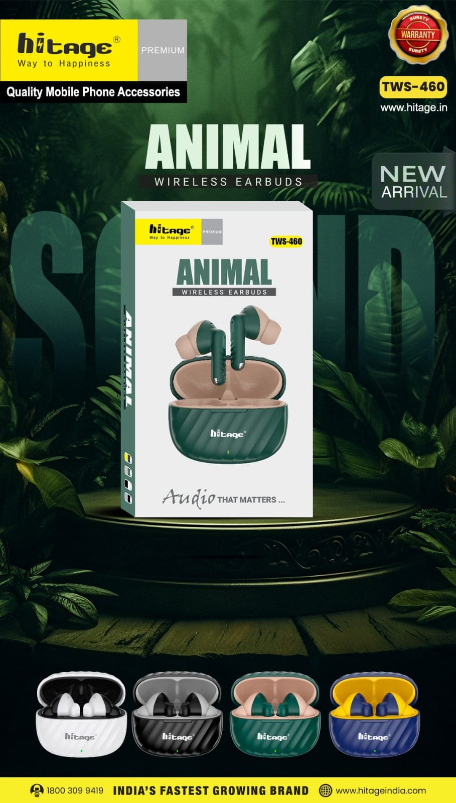 TWS-460 Hitage Wireless Earbuds