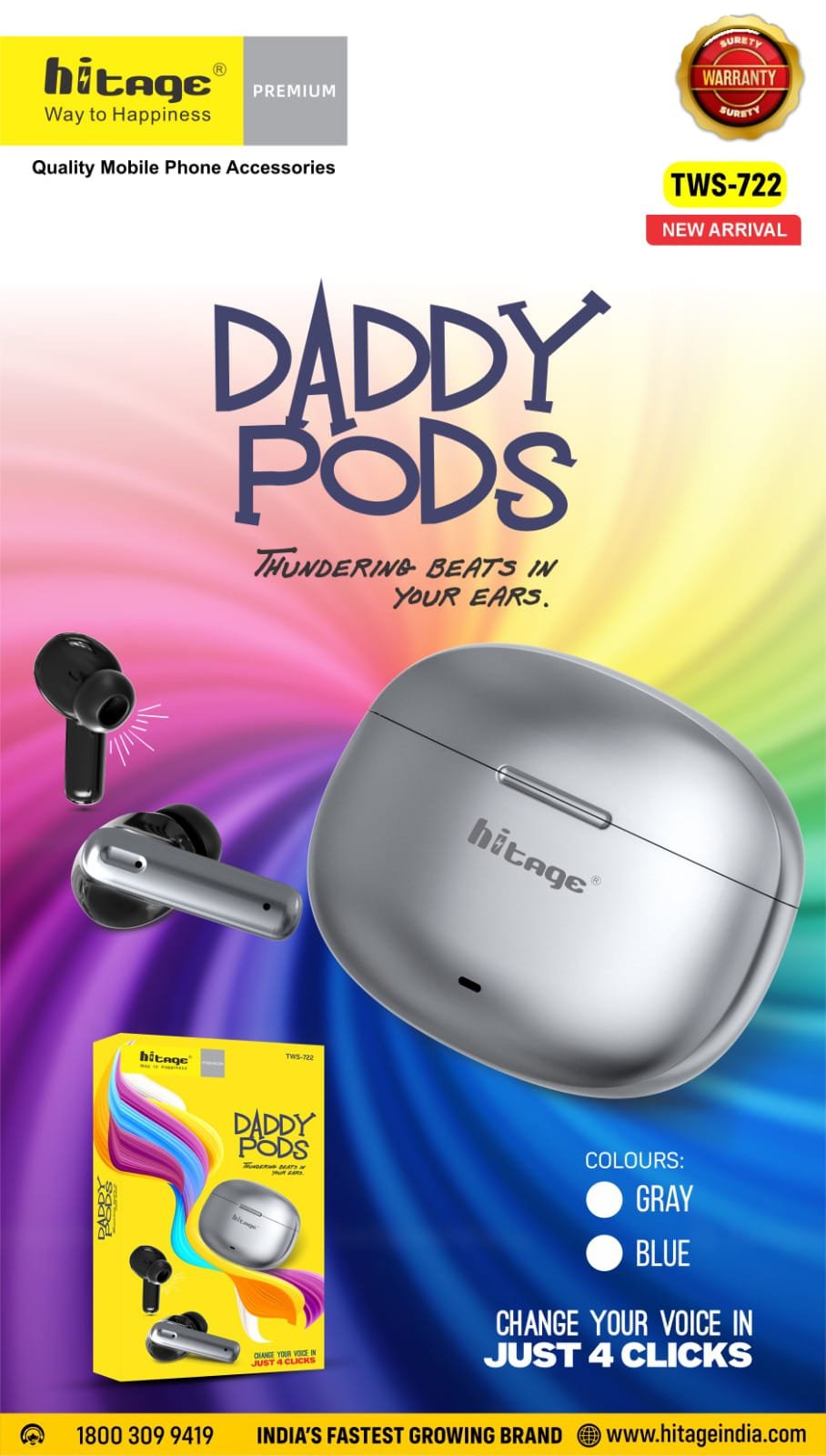 TWS-722 Hitage Wireless Earbuds