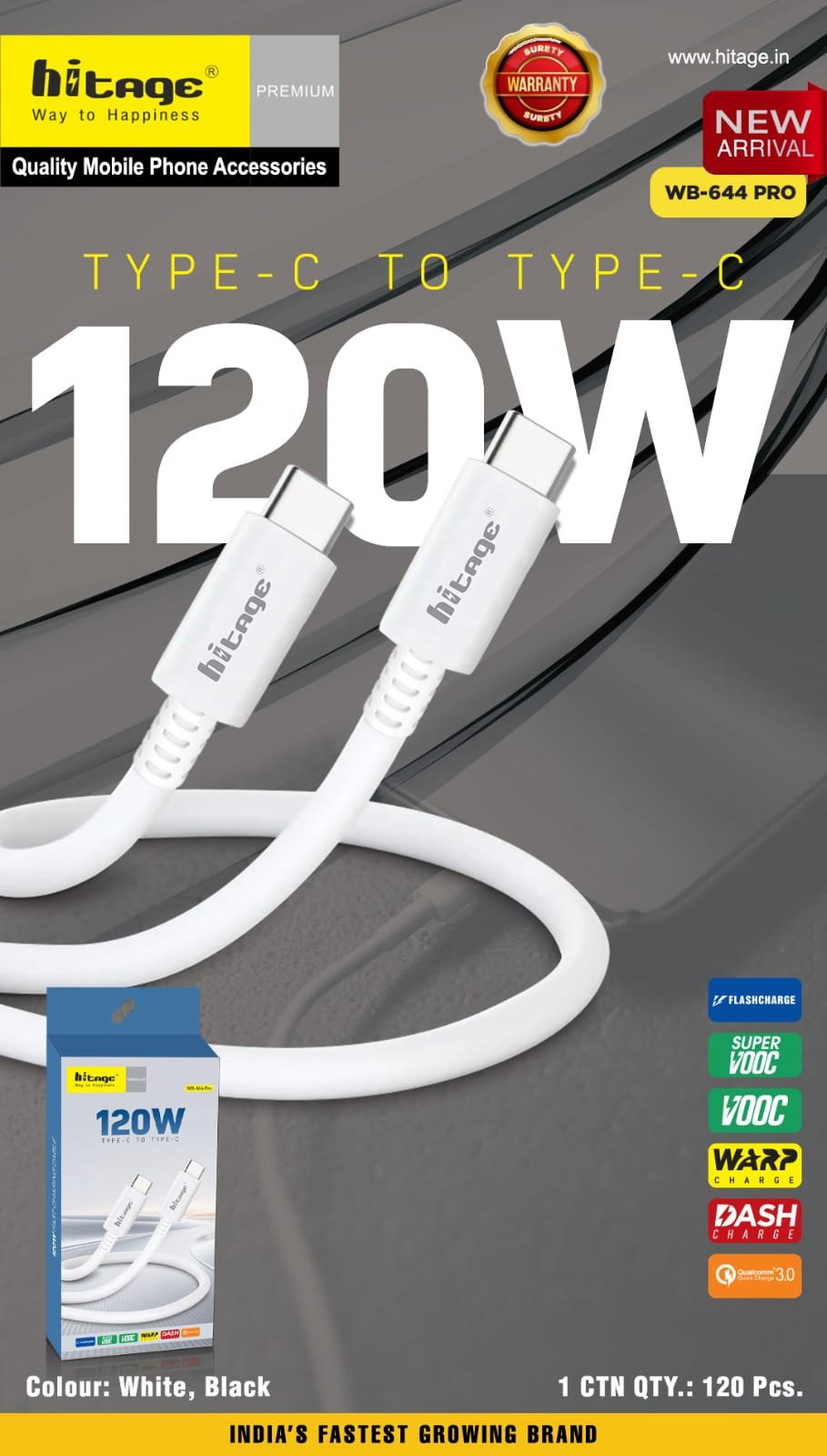 WB-644 Pro Hitage Data Cable (120W) C-C