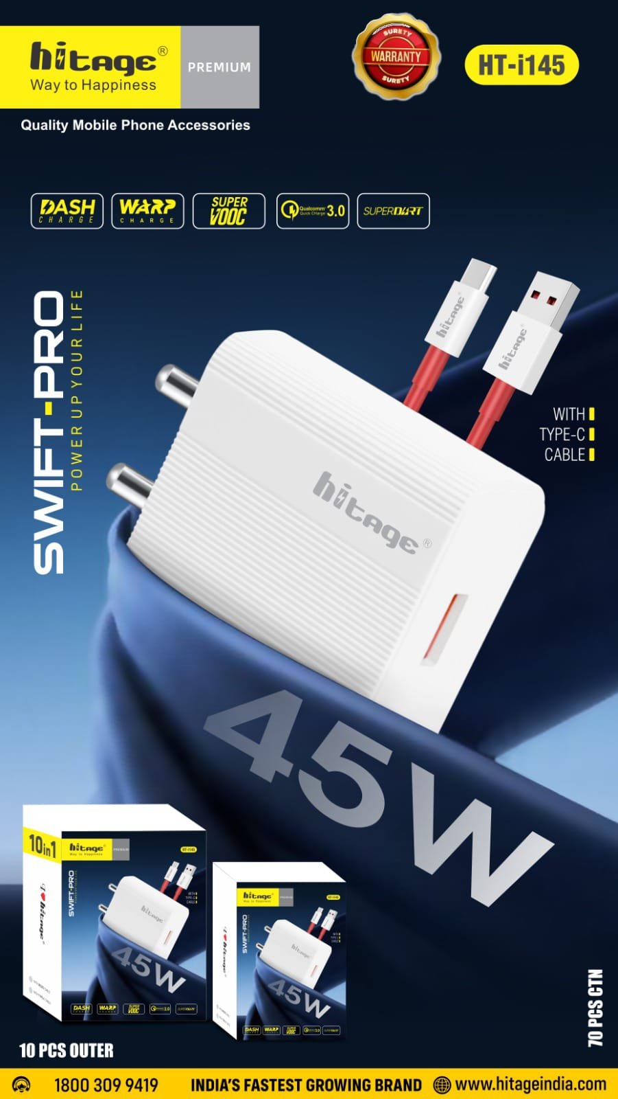 HT-i145 Hitage (45W) Charger