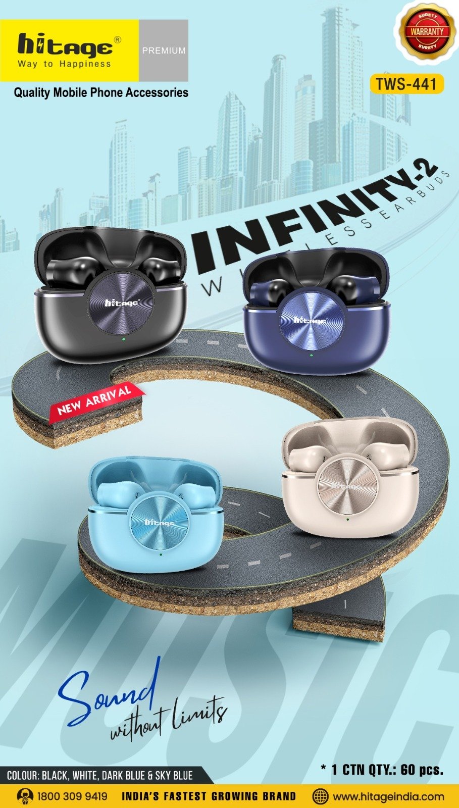 TWS-441 Hitage Wireless Earbuds