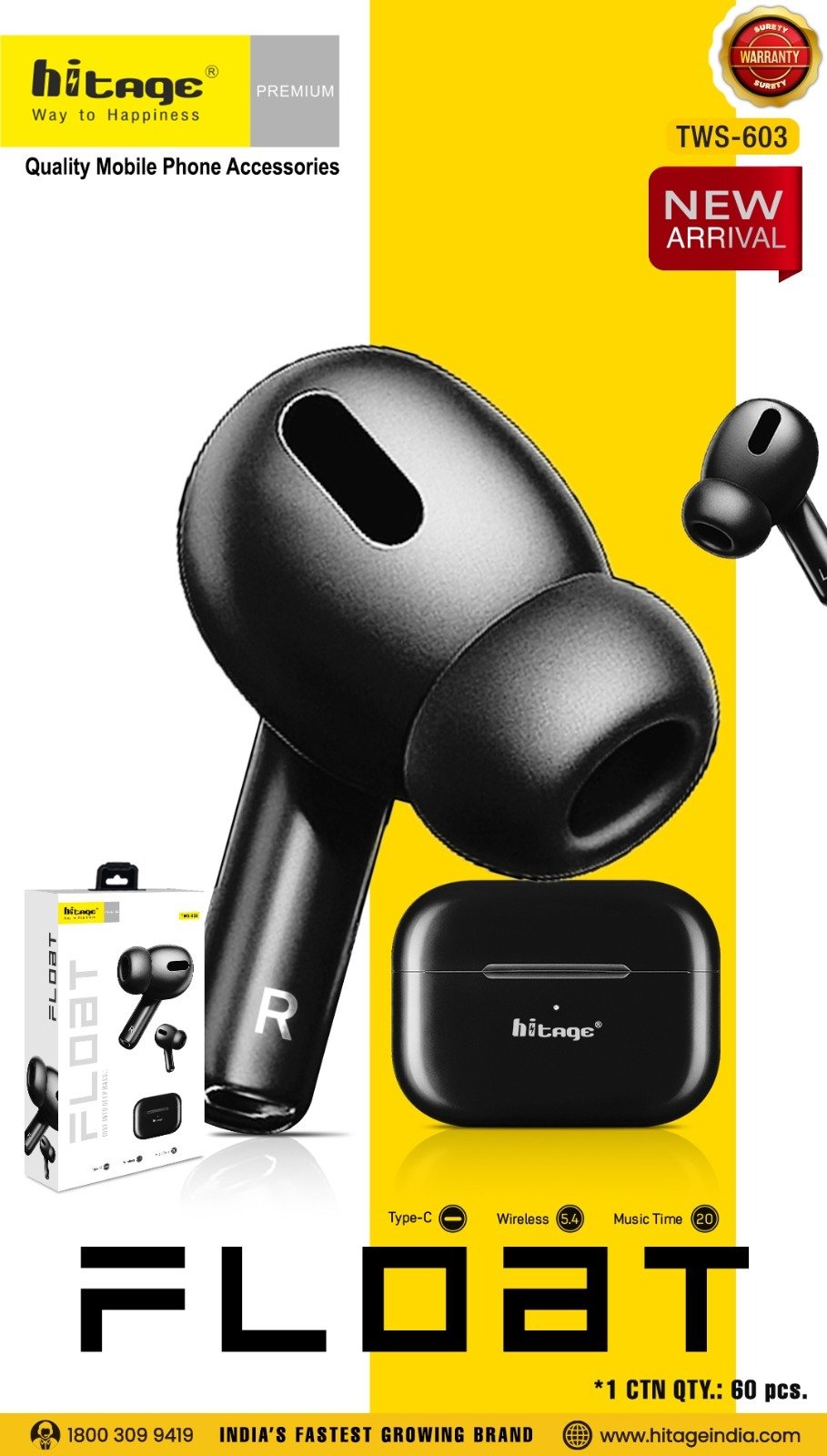 TWS-603 Hitage Wireless Earbuds