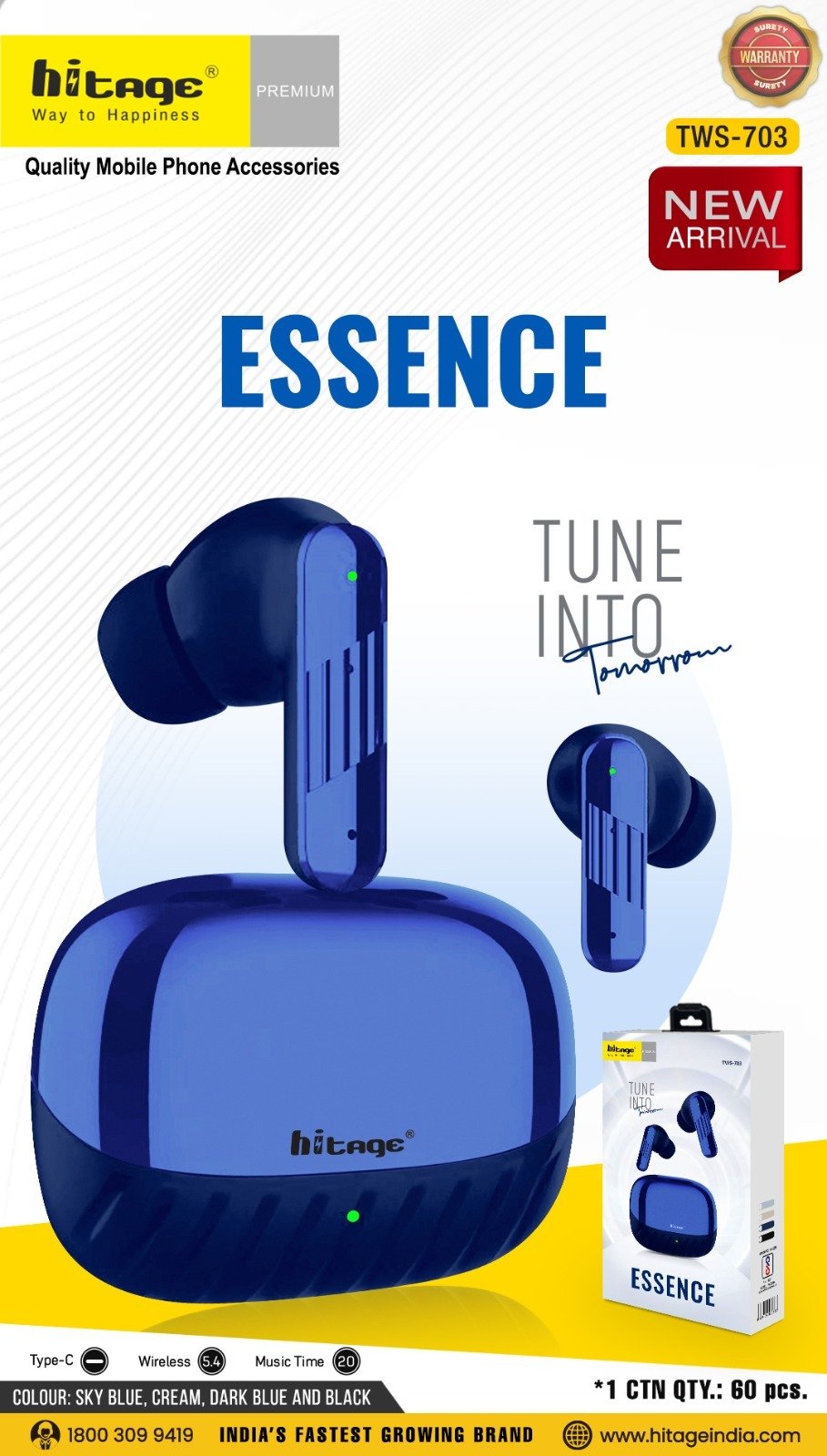 TWS-703 Hitage Wireless Earbuds