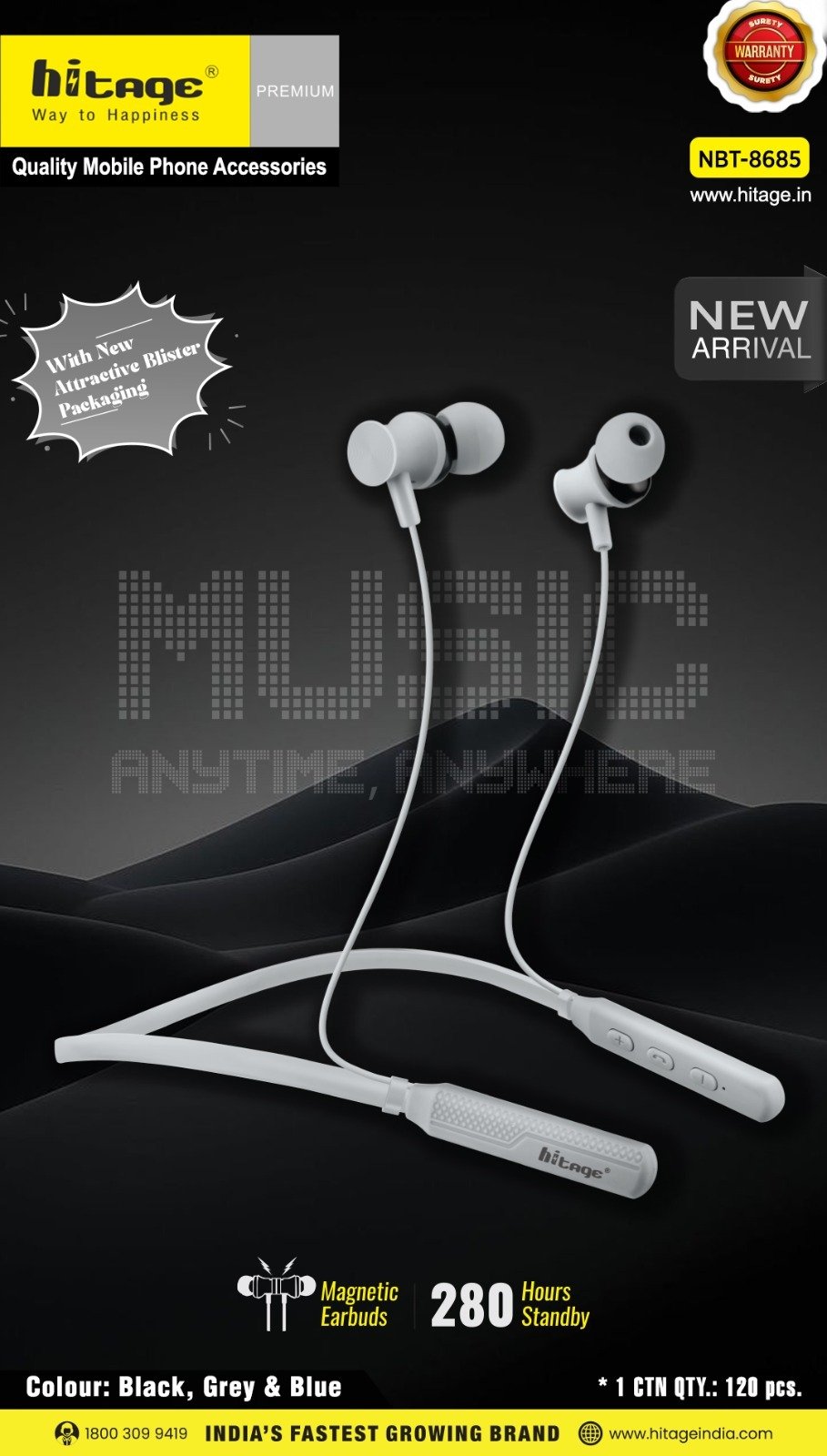 NBT-8685 Hitage BT Neckband (N)-1