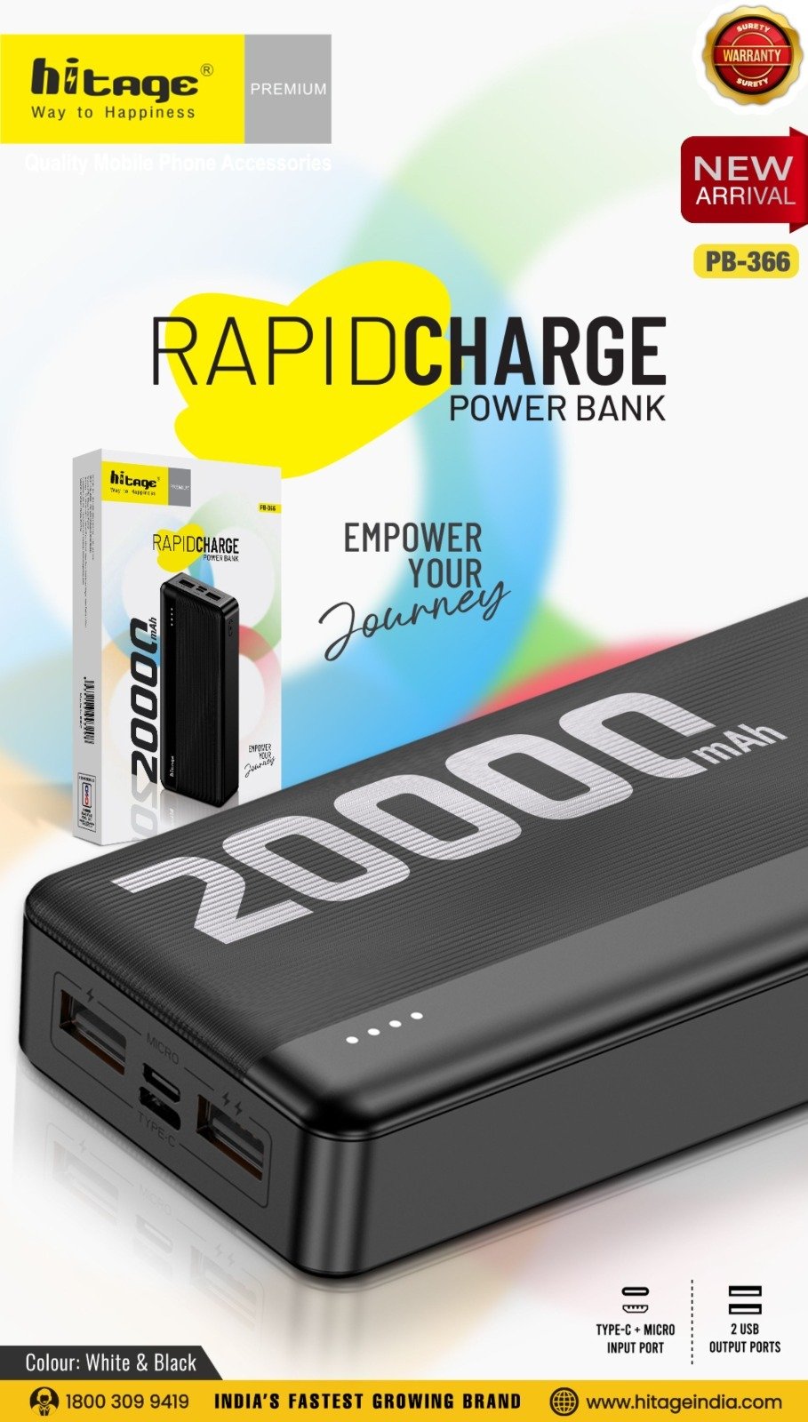 PB-366 Hitage Power Bank(10000Amh)