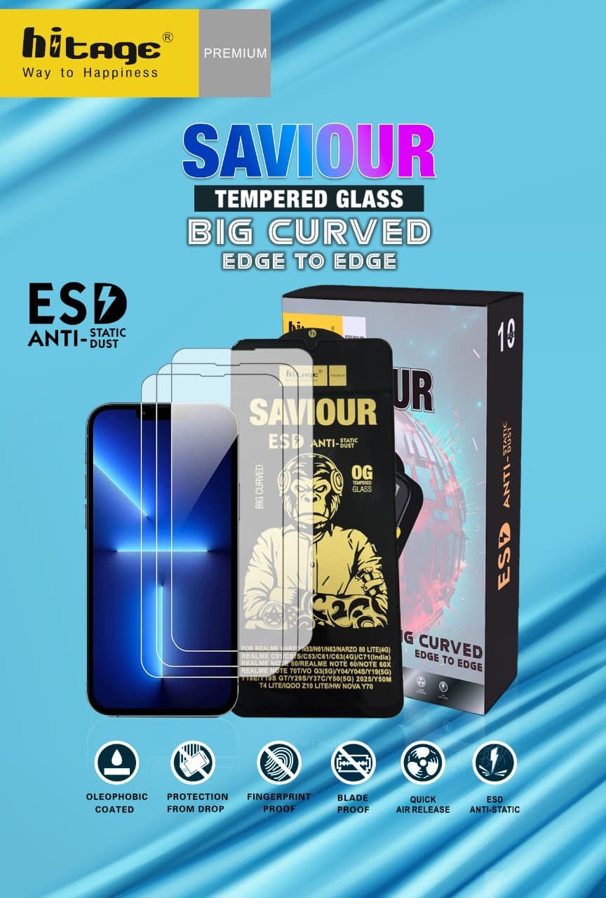 SAVIOUR ESD TEMPERED GLASS ANTI STATIC DUST