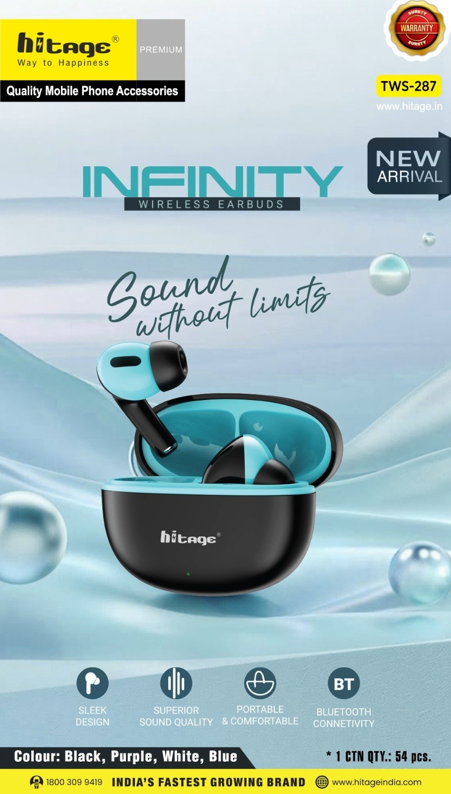 TWS-287 Hitage Wireless Earbuds