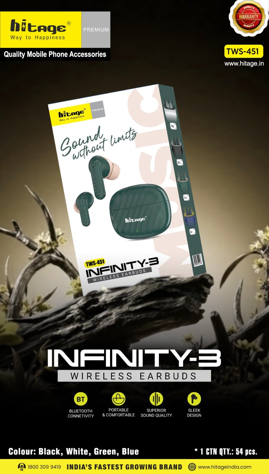 TWS-451 Hitage Wireless Earbuds