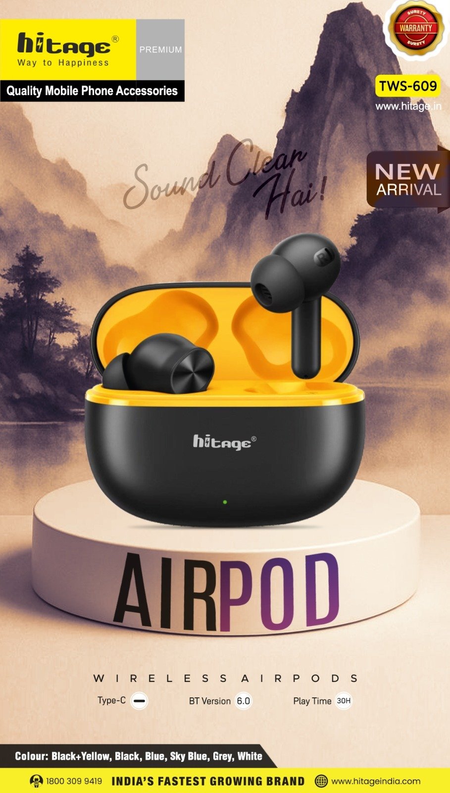 TWS-609 Hitage Wireless Earbuds
