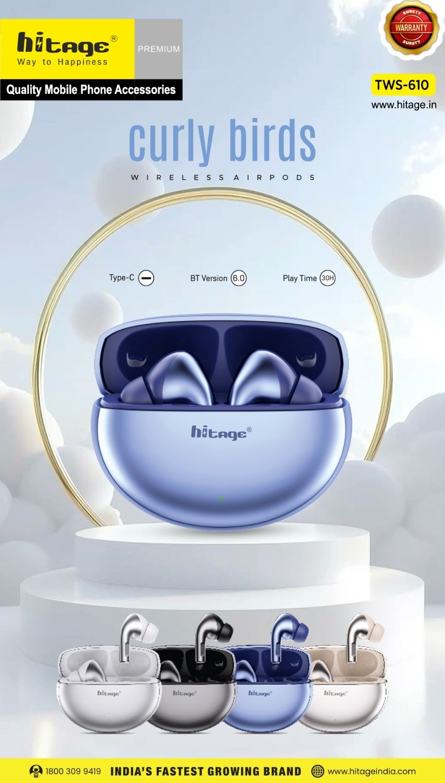 TWS-610 Hitage Wireless Earbuds