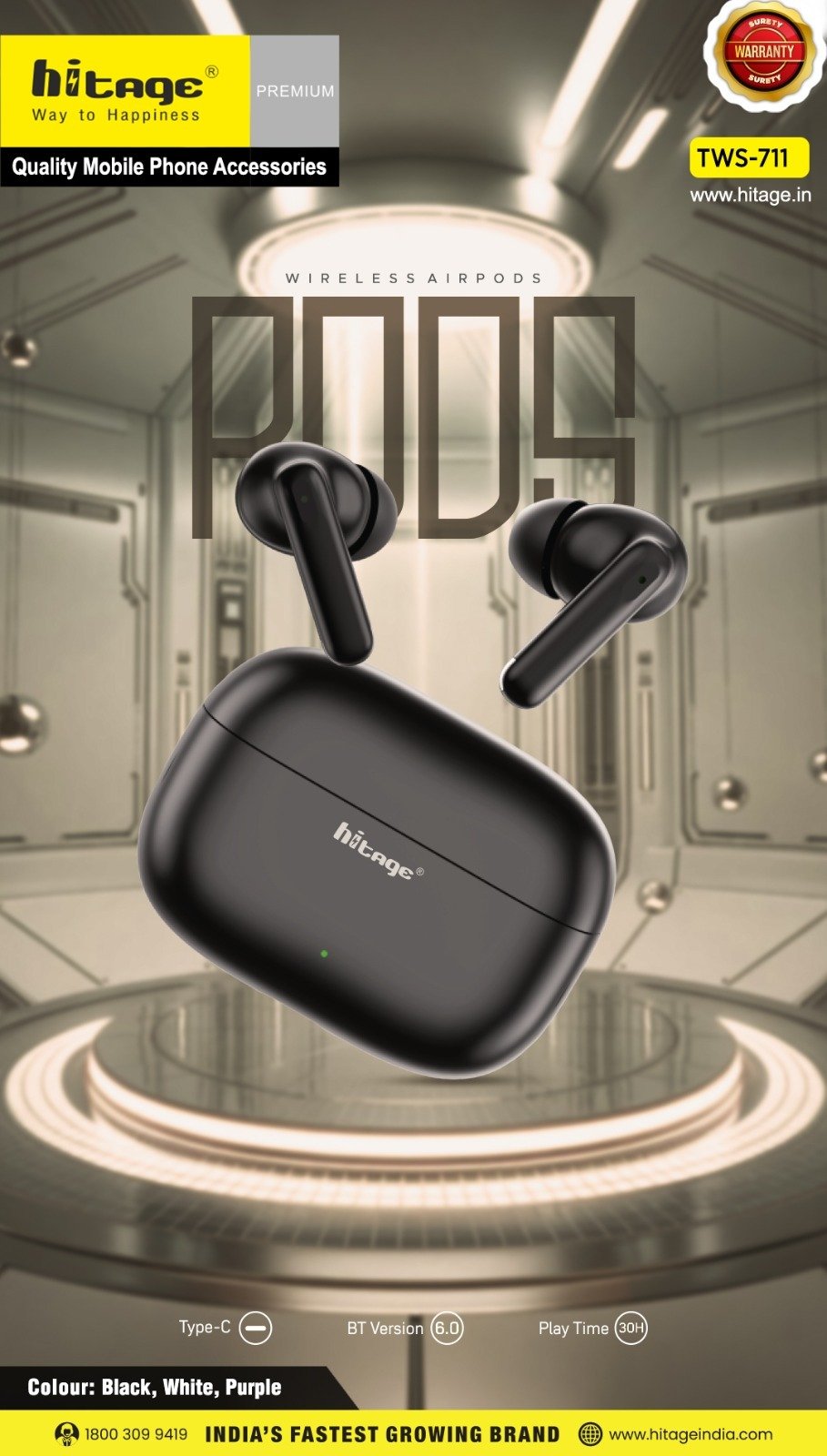 TWS-711 Hitage Wireless Earbuds (2)