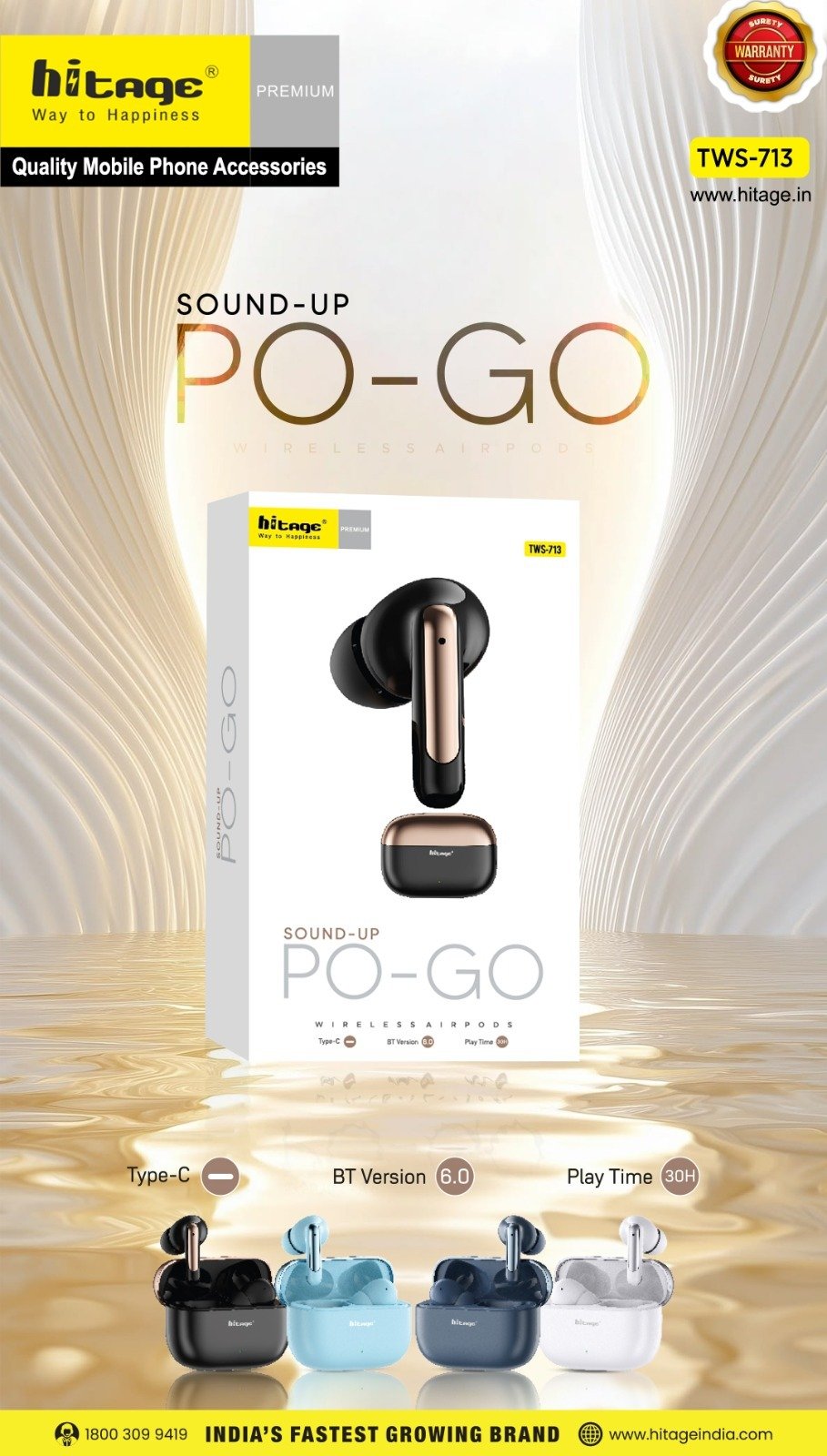 TWS-713 Hitage Wireless Earbuds (2)