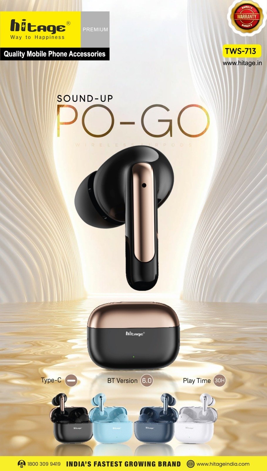 TWS-713 Hitage Wireless Earbuds