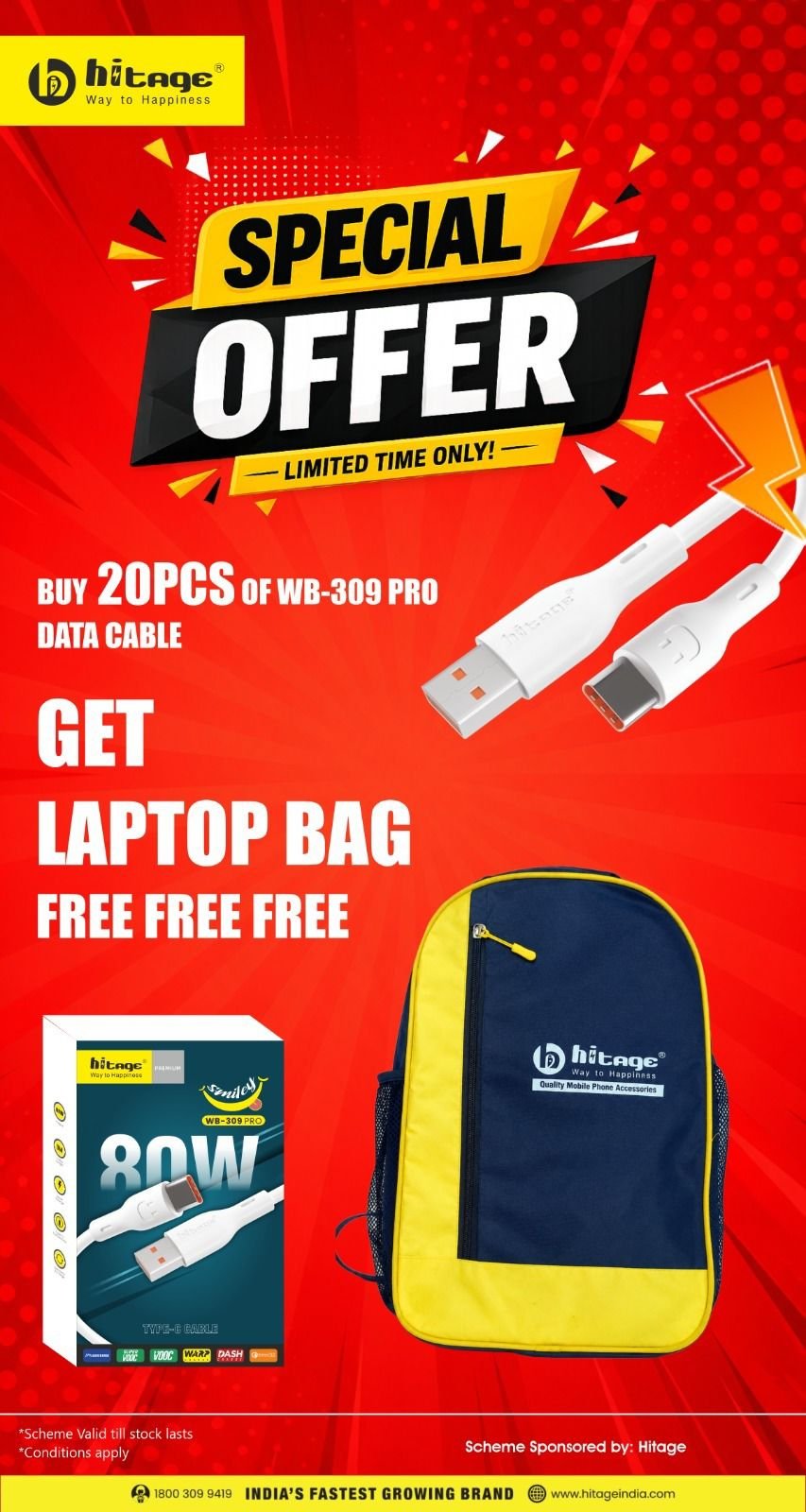 OFFER-WB-309 Pro Data Cable (80W)-Type-C