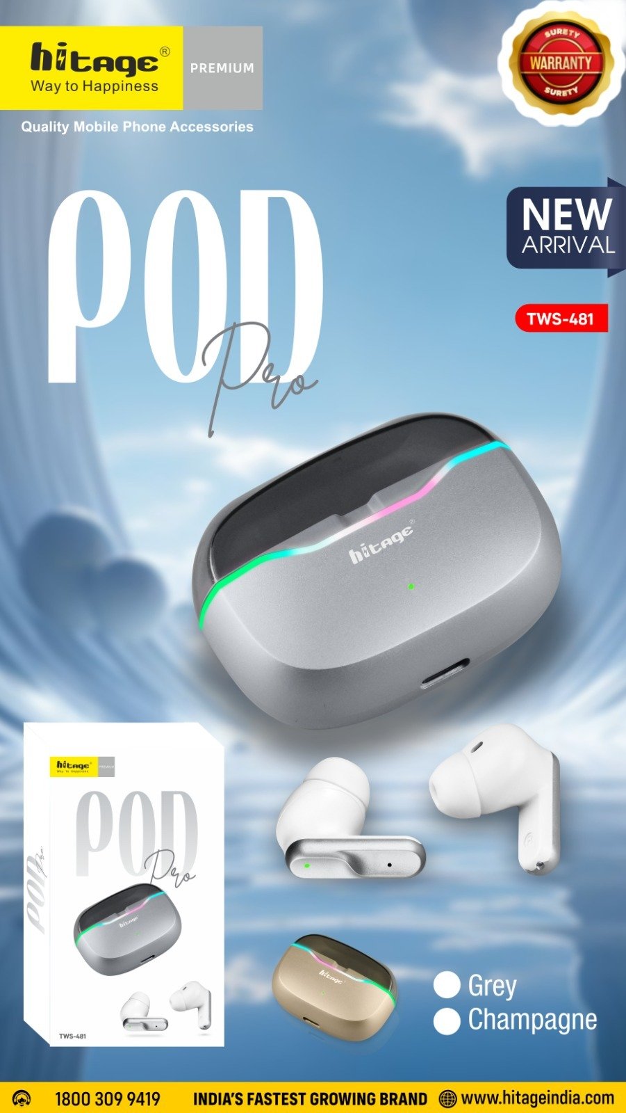 TWS-481 Hitage Wireless Earbuds