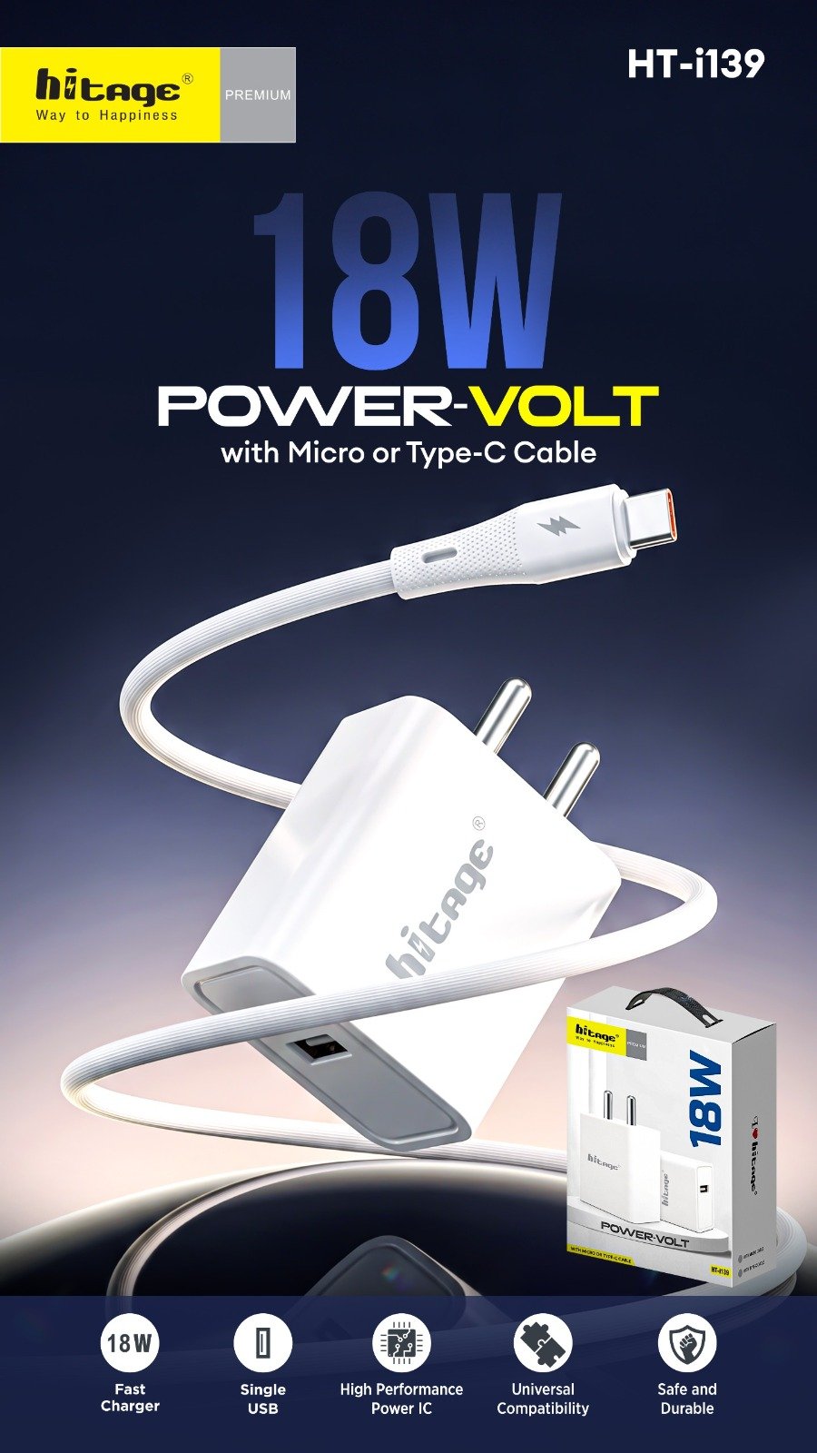 HT-i139 Hitage (18W) Charger (Type-C)