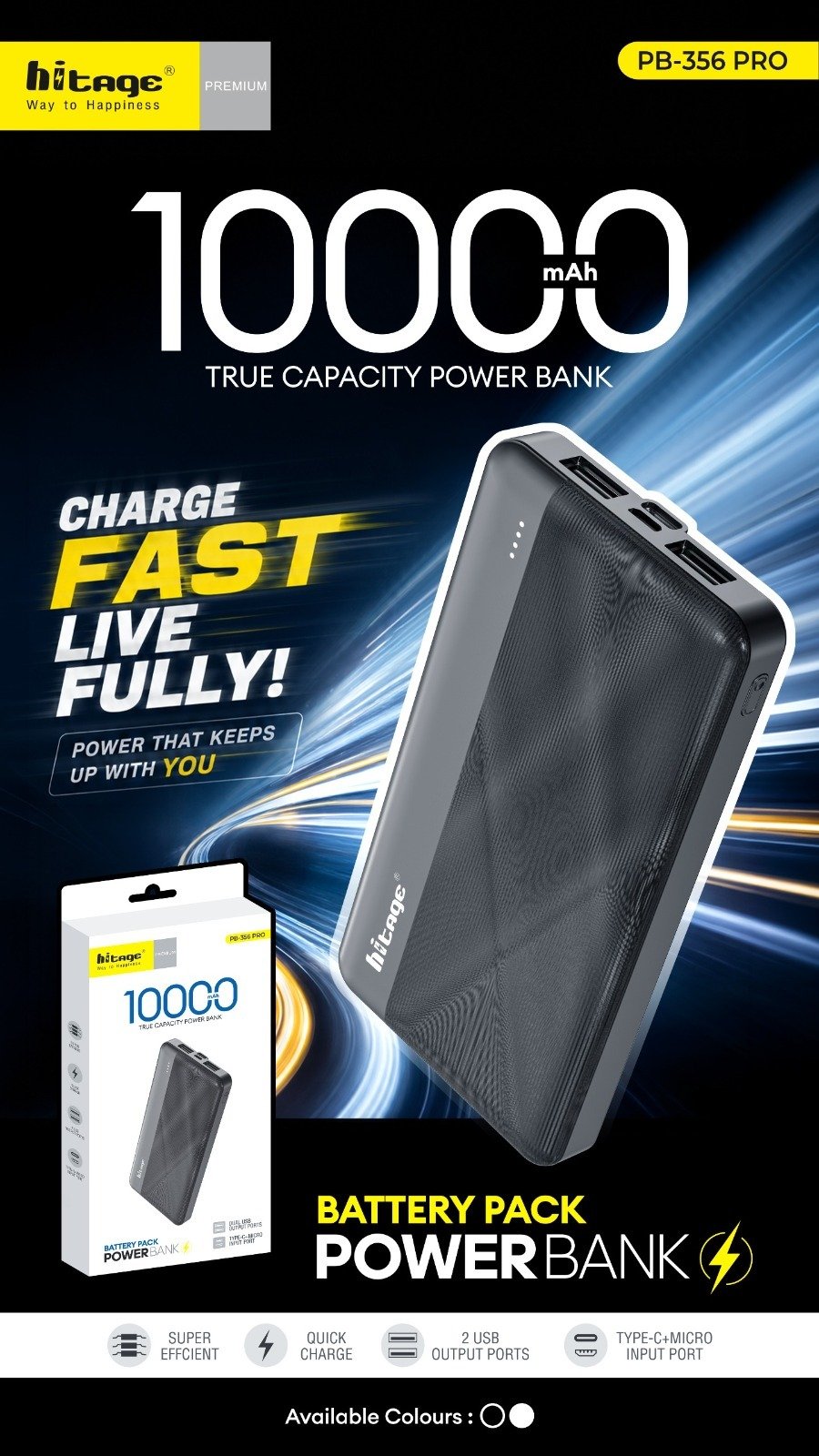 PB-356 Pro Hitage Power Bank(10000mAh)