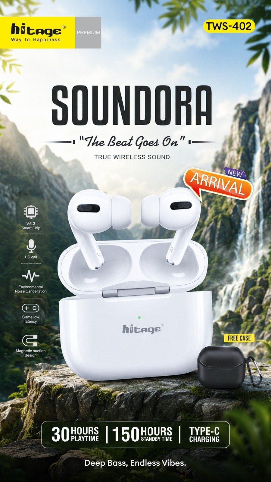 TWS-402 Hitage Wireless Earbuds