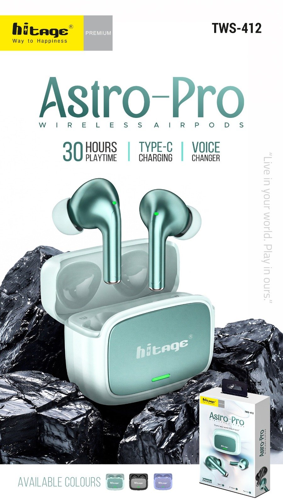 TWS-412 Hitage Wireless Earbuds