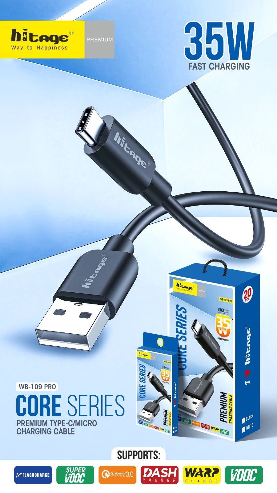 WB-109 Pro Data Cable (35W) T.C.