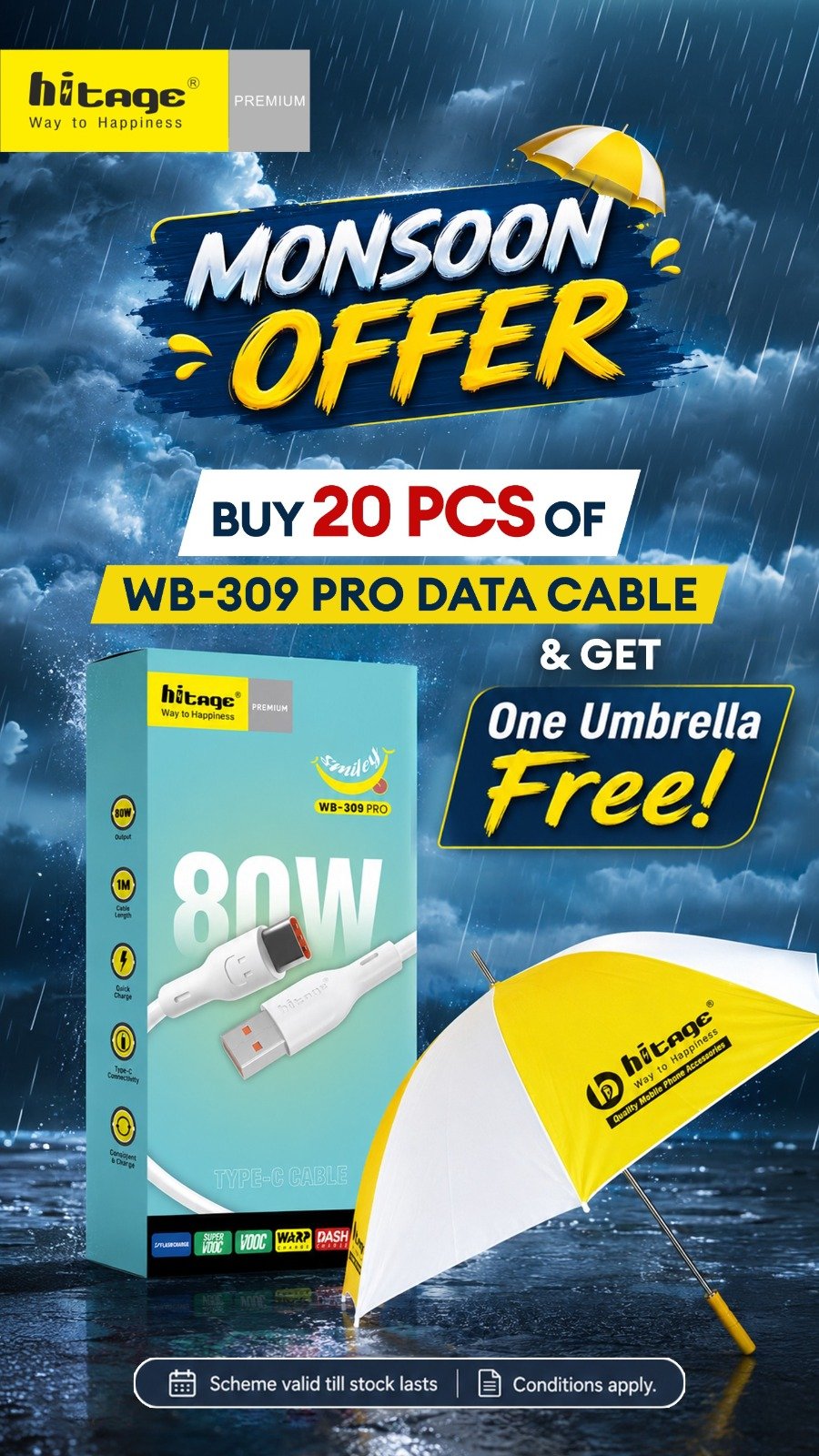WB-309 Pro Data Cable (80W)-Type-C