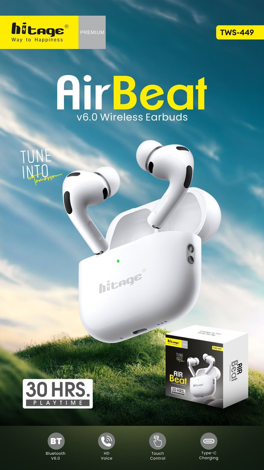 TWS-449 Hitage Wireless Earbuds