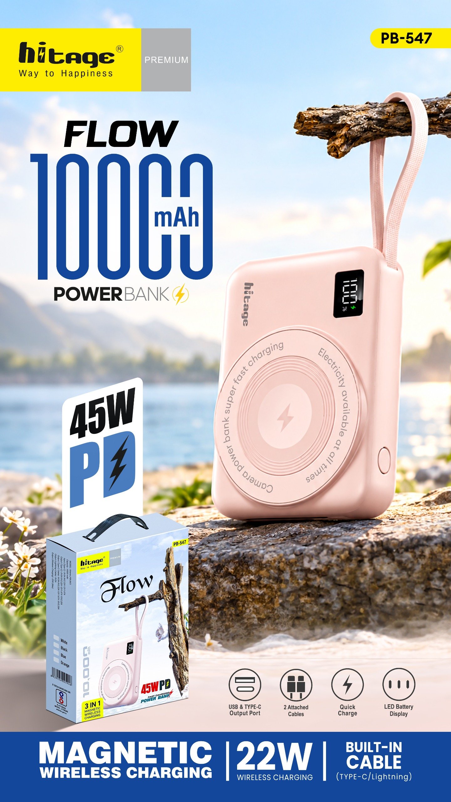 PB-547 Hitage Power Bank (10000mAh)