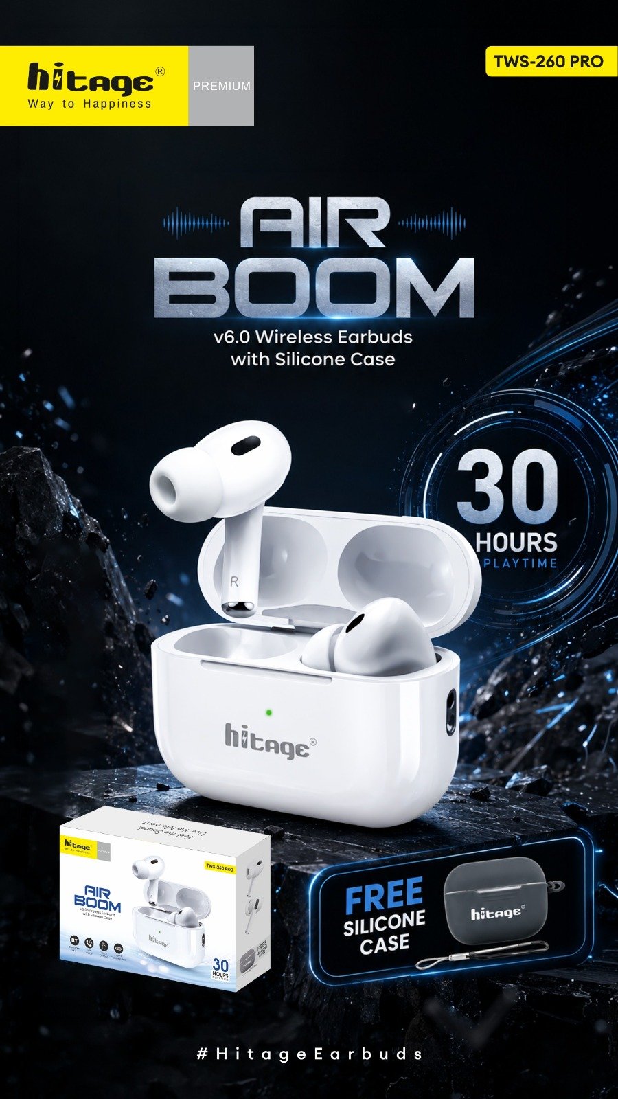 TWS-260 Pro Hitage Wireless Earbuds