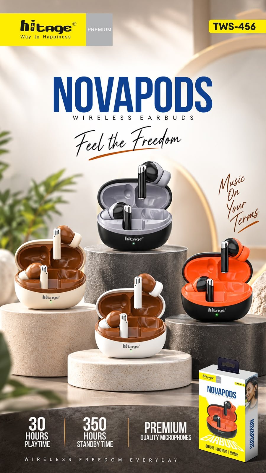 TWS-456 Hitage Wireless Earbuds