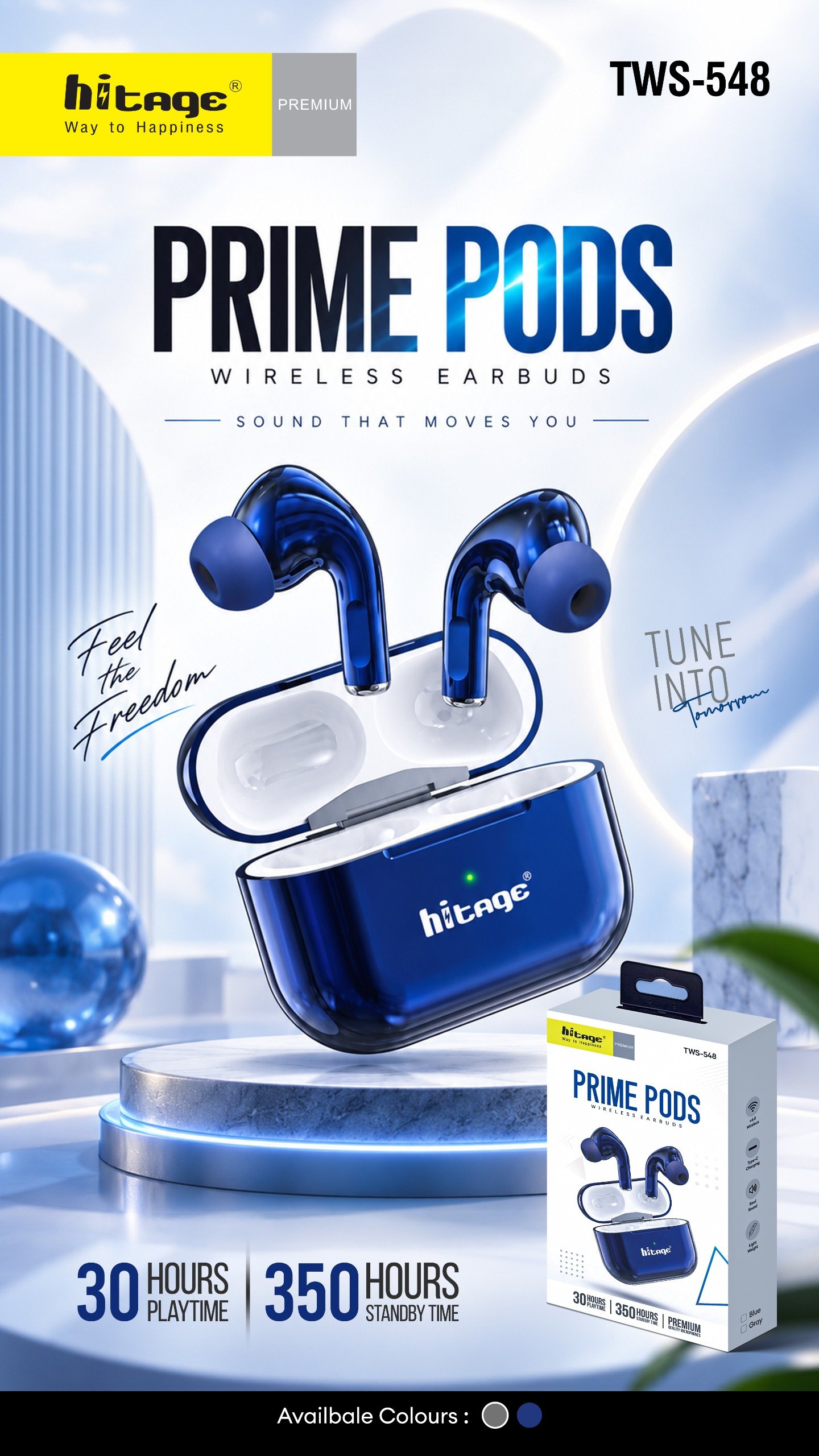 TWS-548 Hitage Wireless Earbuds
