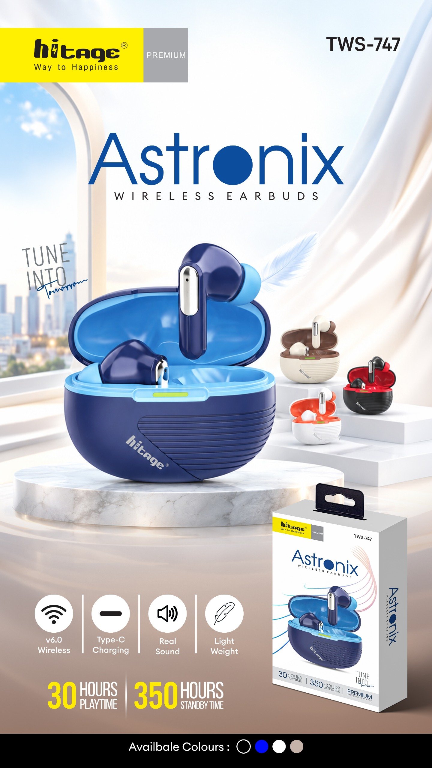 TWS-747 Hitage Wireless Earbuds