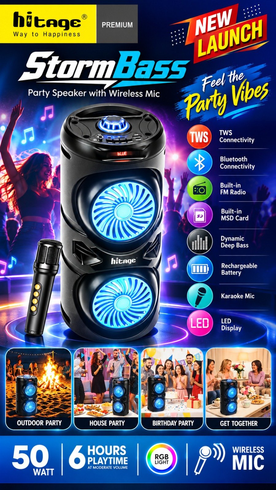 Storm Bass Hitage Speaker